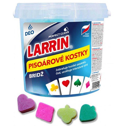 Larrin pissoar deo kostky BRIDZ 1kg | Čistící, dezinf.prostř., dezodoranty - Přípravky na WC - Závěsy na WC a pissoárové kostky